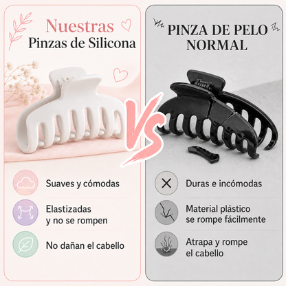 Pinza de silicona para pelo