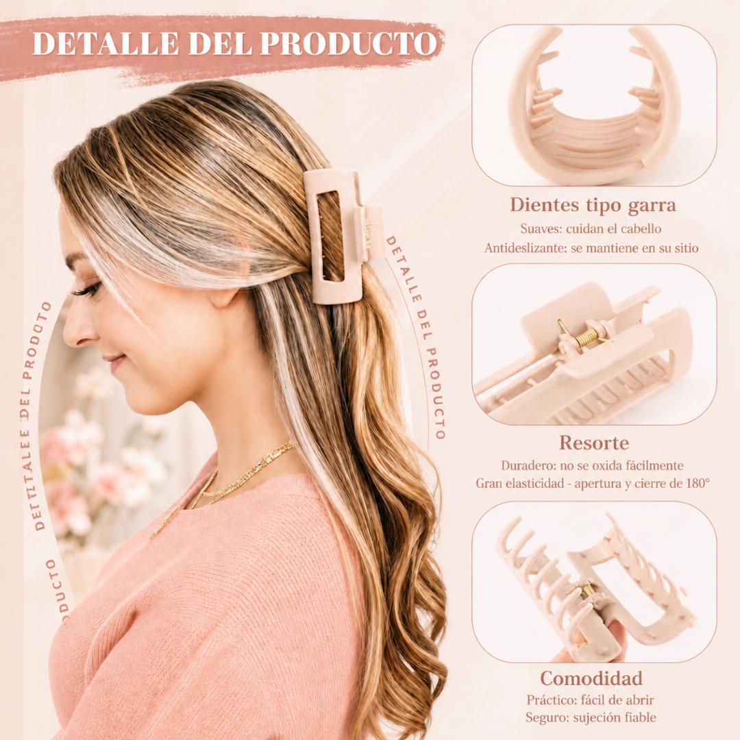 Pinza de silicona para pelo
